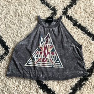Small Def Leppard Crop Top